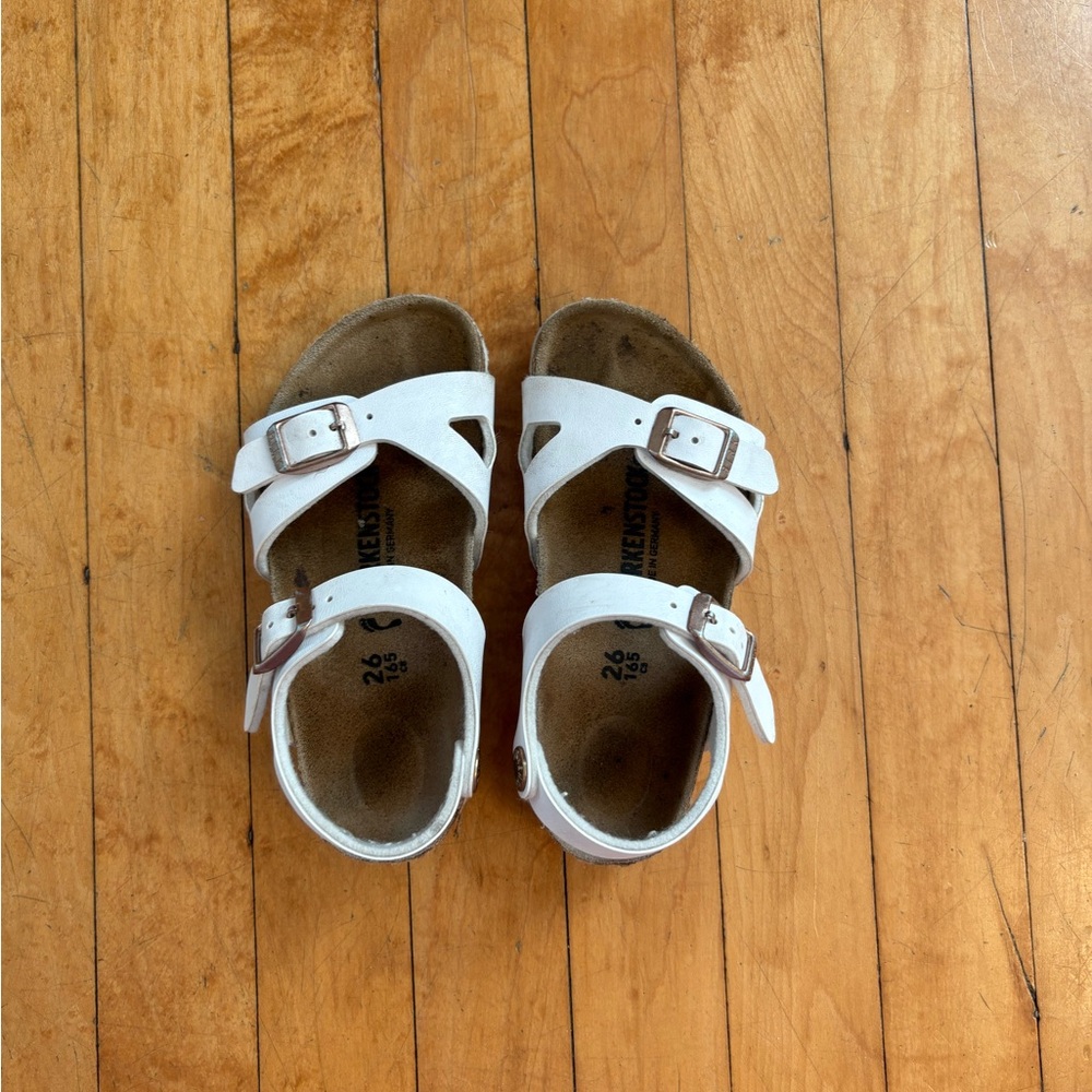 White Birkenstock Kids Sandals